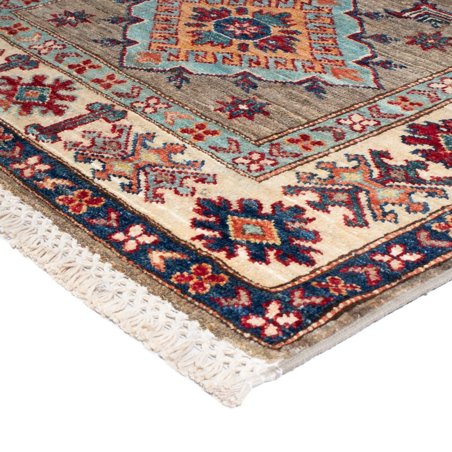 Tapis de couloir Tapis Ziegler - Kazak - 317 x 81 cm - gris clair