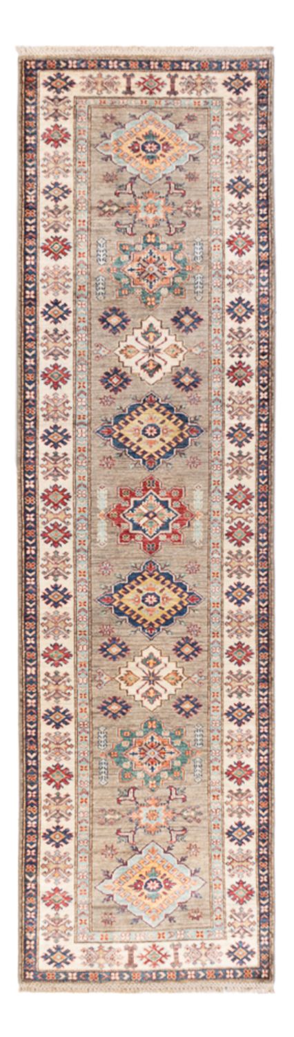 Tapis de couloir Tapis Ziegler - Kazak - 305 x 83 cm - gris clair