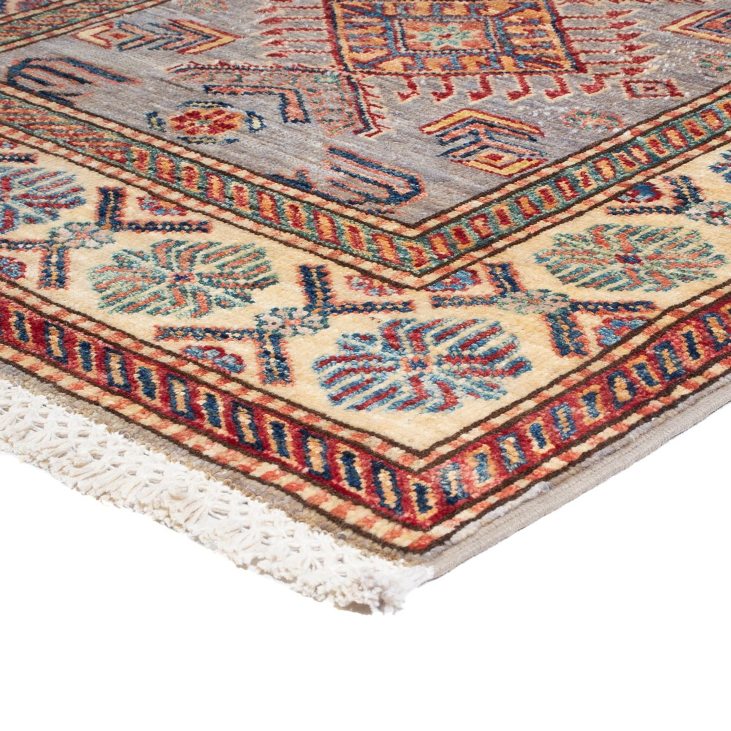 Tapis de couloir Tapis Ziegler - Kazak - 306 x 80 cm - marron clair
