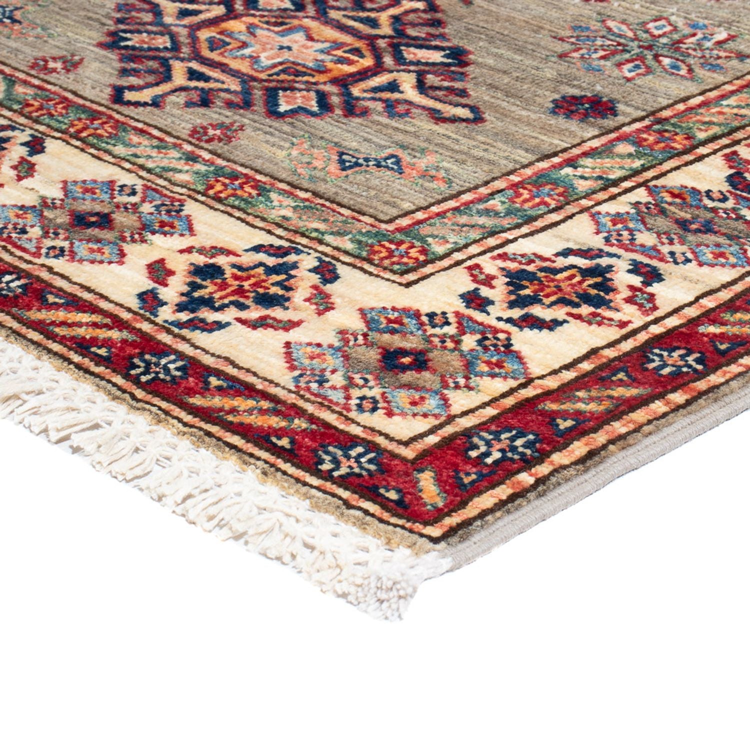 Tapis de couloir Tapis Ziegler - Kazak - 301 x 81 cm - marron clair