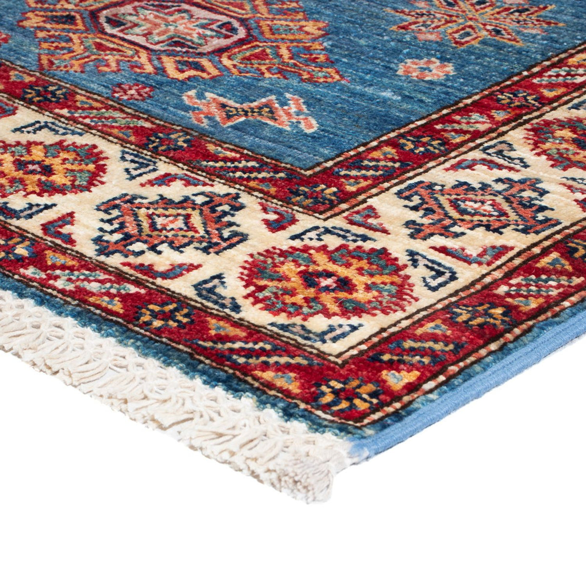 Tapis de couloir Tapis Ziegler - Kazak - 305 x 79 cm - bleu