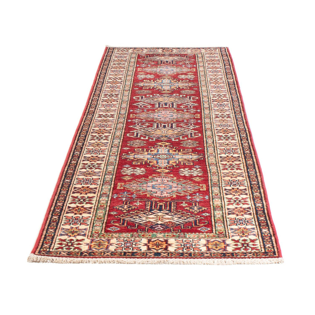 Tapis de couloir Tapis Ziegler - Kazak - 302 x 81 cm - rouge