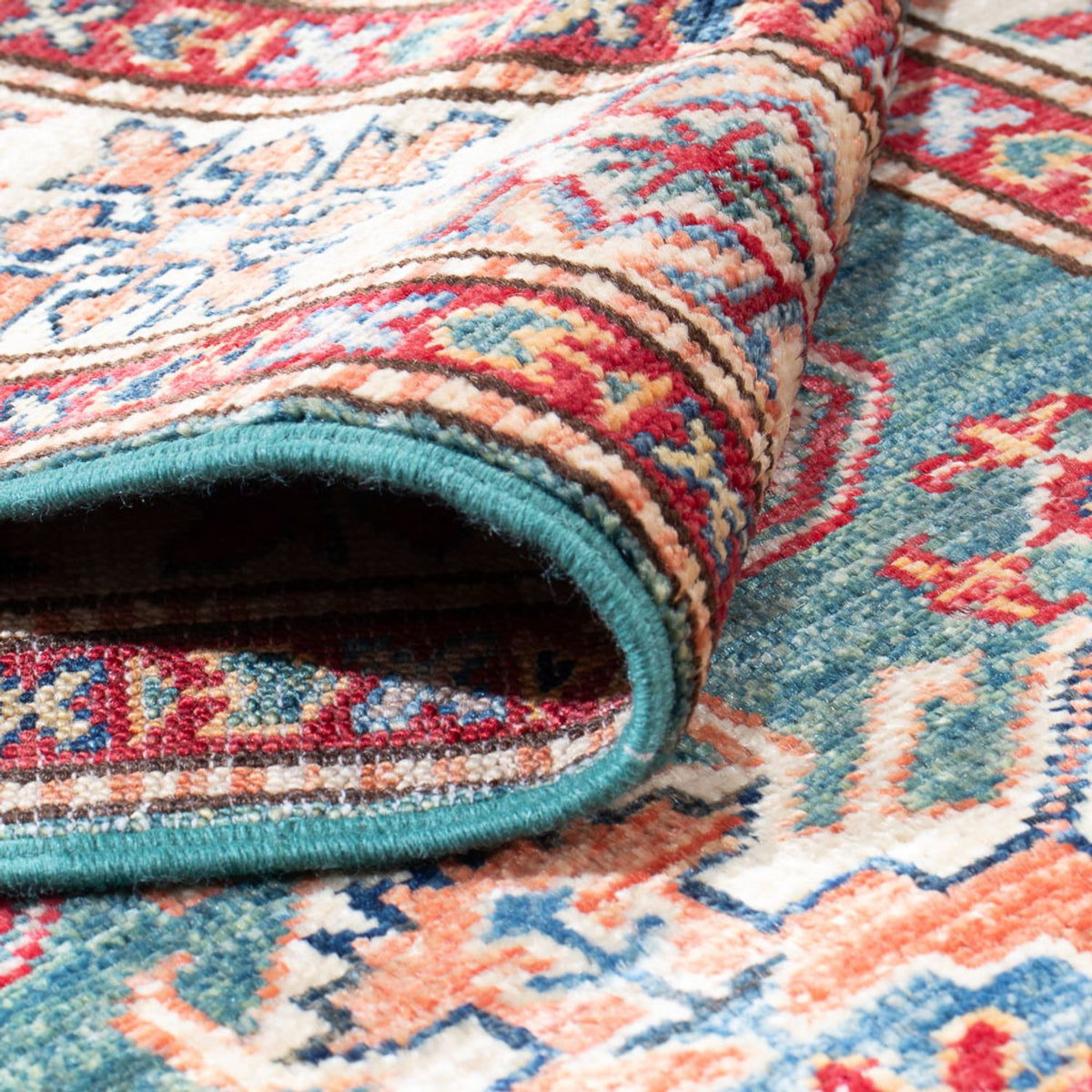 Tapis de couloir Tapis Ziegler - Kazak - 297 x 78 cm - vert