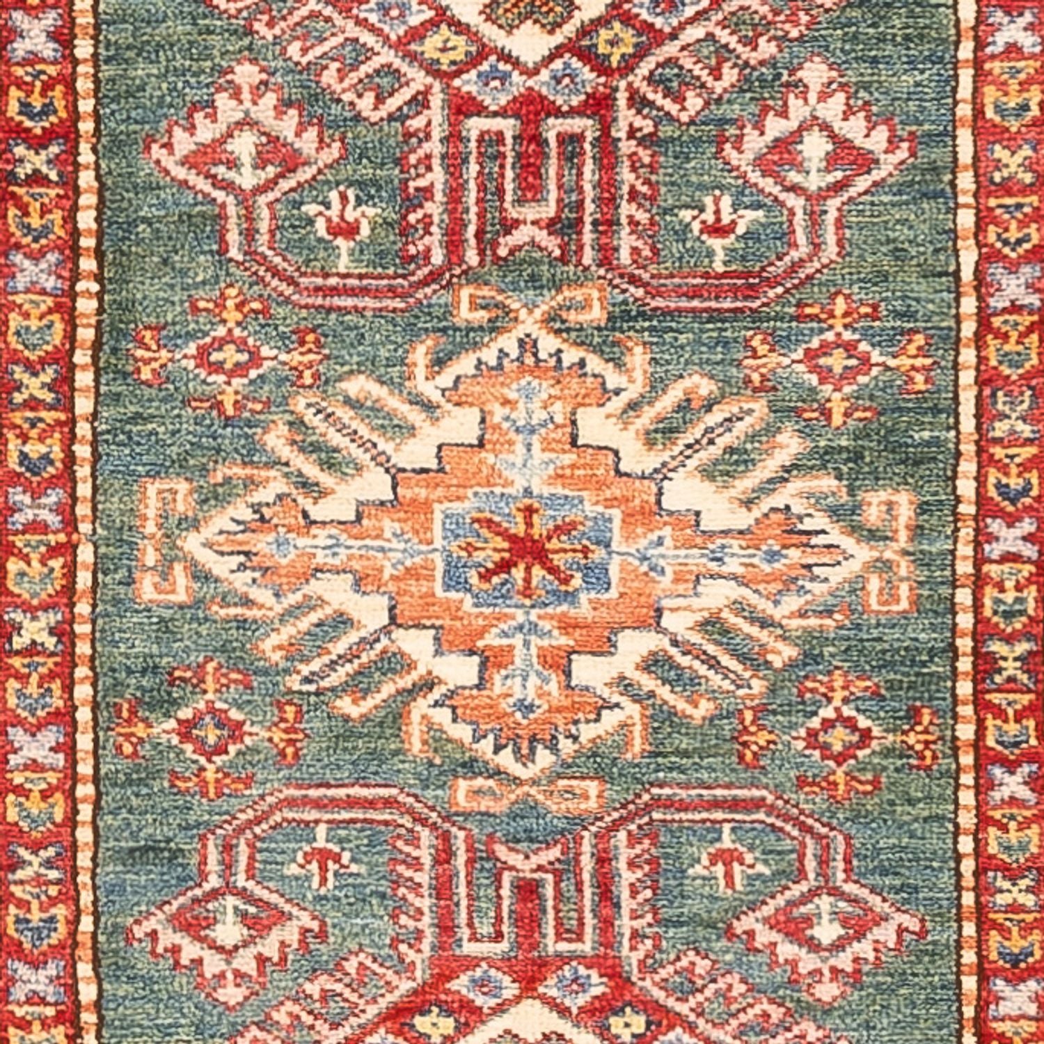 Tapis de couloir Tapis Ziegler - Kazak - 298 x 81 cm - vert