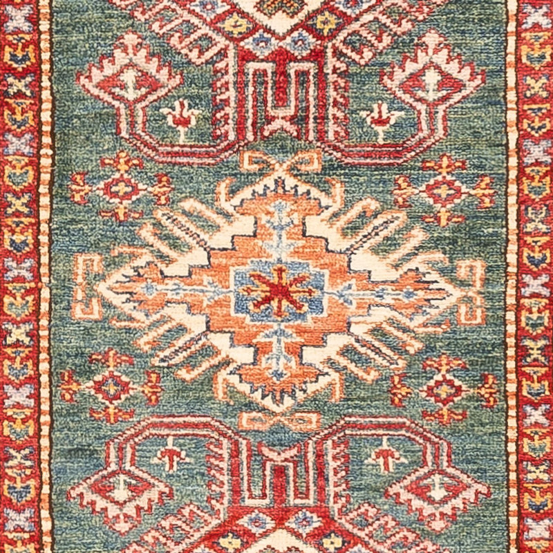 Tapis de couloir Tapis Ziegler - Kazak - 298 x 81 cm - vert