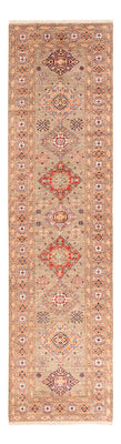Tapis de couloir Tapis Ziegler - Kazak - 293 x 76 cm - beige foncé