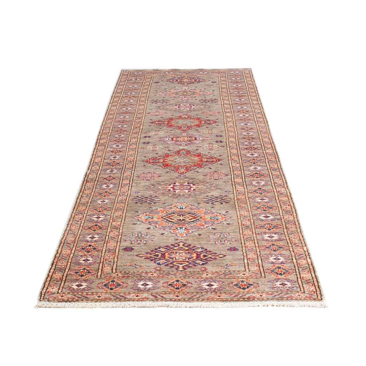 Tapis de couloir Tapis Ziegler - Kazak - 293 x 76 cm - beige foncé