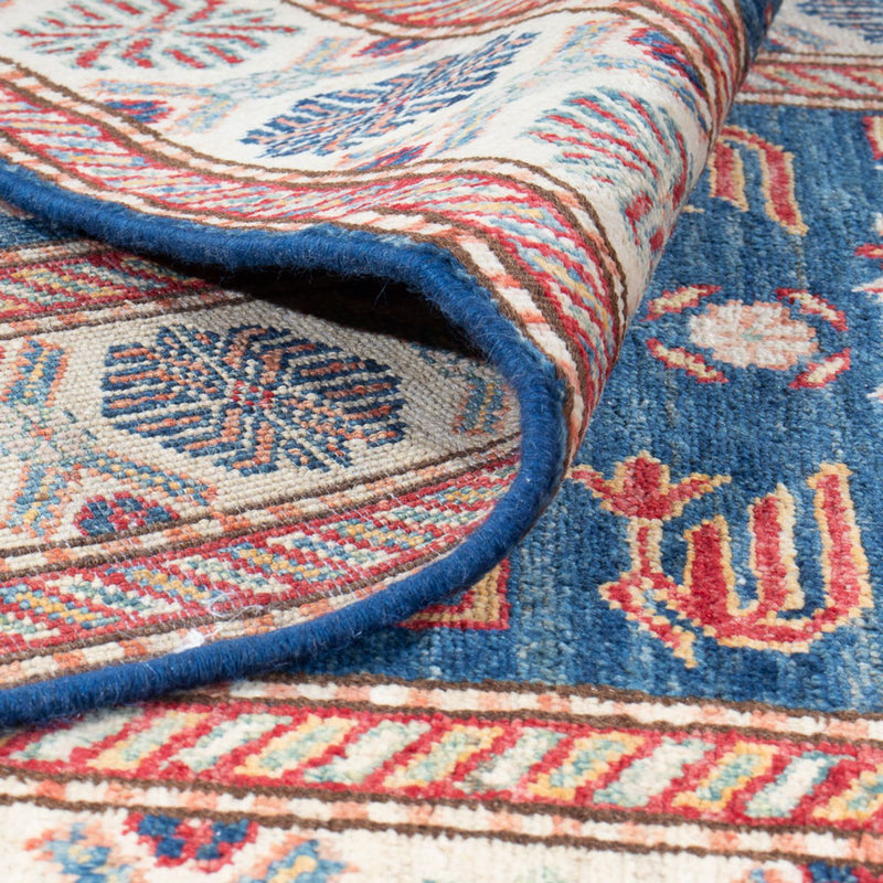 Tapis de couloir Tapis Ziegler - Kazak - 299 x 84 cm - bleu