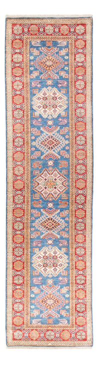 Tapis de couloir Tapis Ziegler - Kazak - 306 x 79 cm - bleu