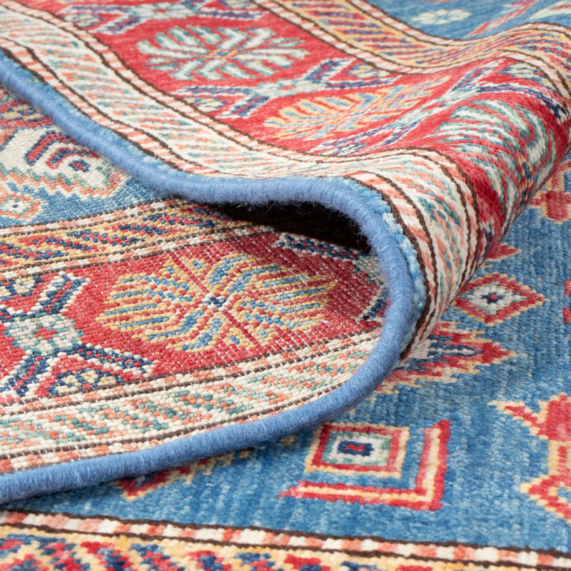 Tapis de couloir Tapis Ziegler - Kazak - 306 x 79 cm - bleu