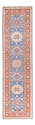 Tapis de couloir Tapis Ziegler - Kazak - 302 x 80 cm - bleu