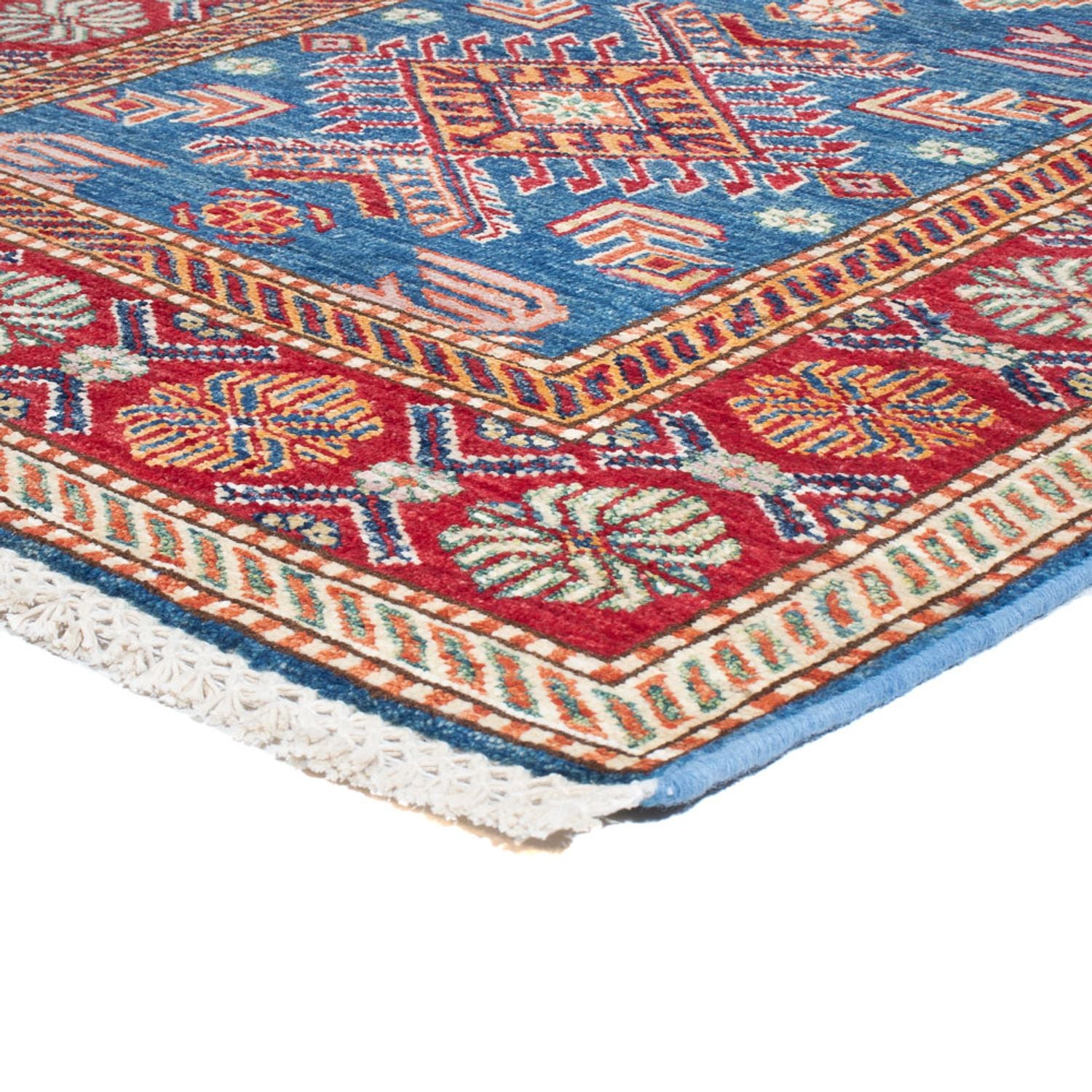 Tapis de couloir Tapis Ziegler - Kazak - 302 x 80 cm - bleu
