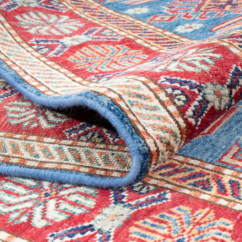 Tapis de couloir Tapis Ziegler - Kazak - 302 x 80 cm - bleu