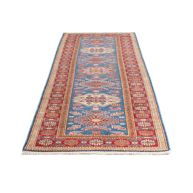 Tapis de couloir Tapis Ziegler - Kazak - 302 x 80 cm - bleu