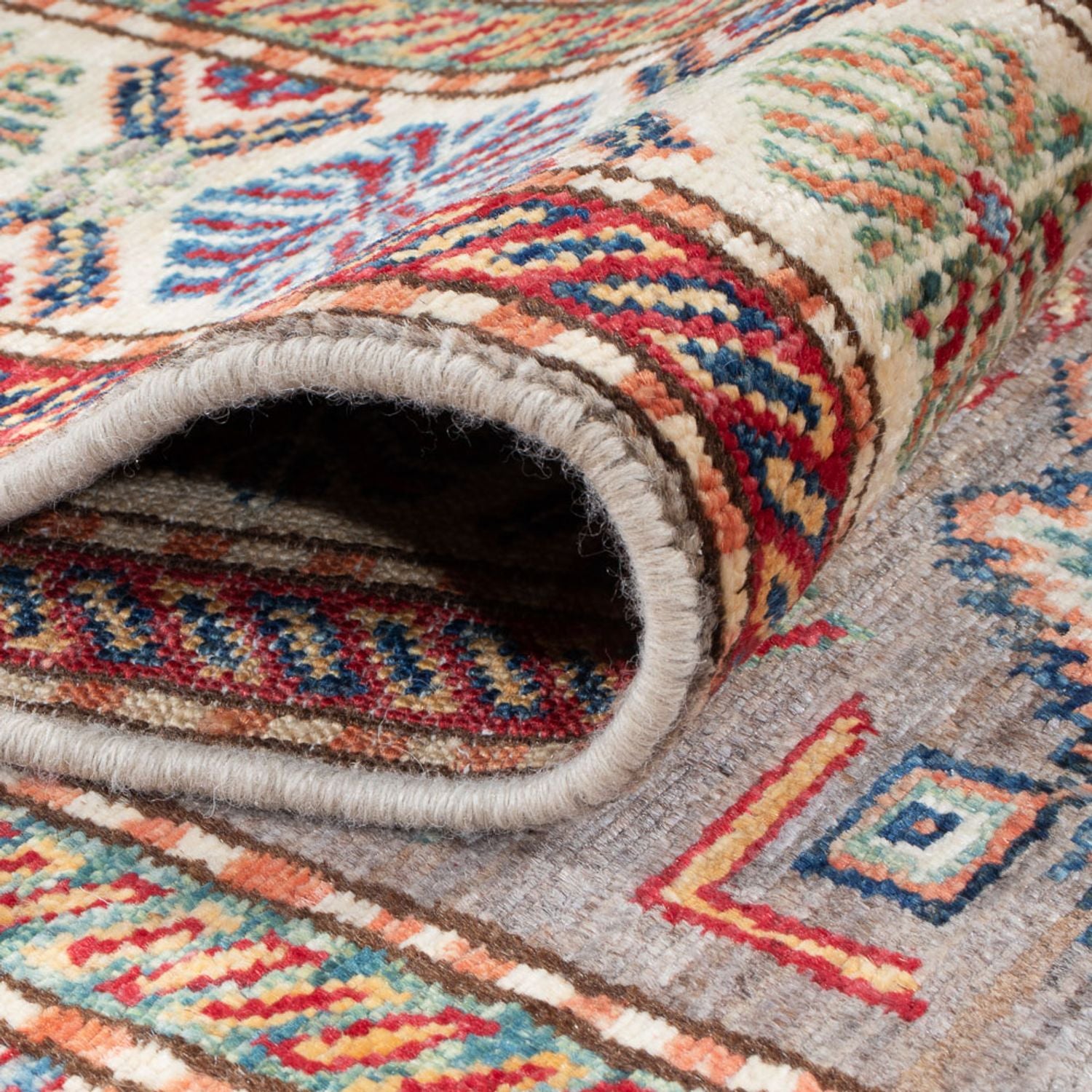 Tapis de couloir Tapis Ziegler - Kazak - 293 x 83 cm - beige foncé