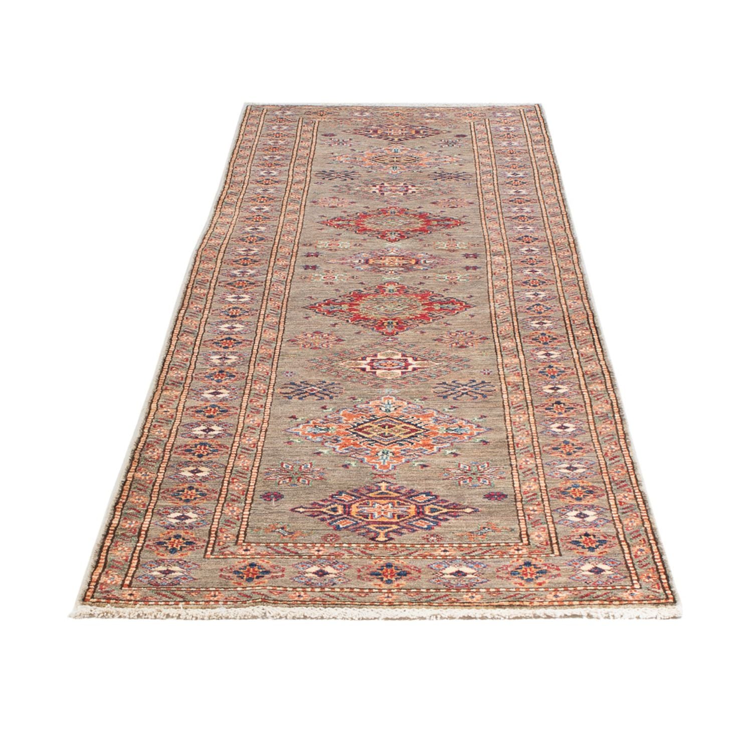 Tapis de couloir Tapis Ziegler - Kazak - 297 x 79 cm - beige foncé