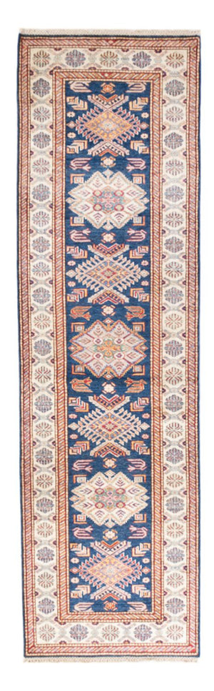 Tapis de couloir Tapis Ziegler - Kazak - 302 x 84 cm - bleu