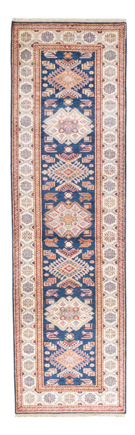 Tapis de couloir Tapis Ziegler - Kazak - 302 x 84 cm - bleu