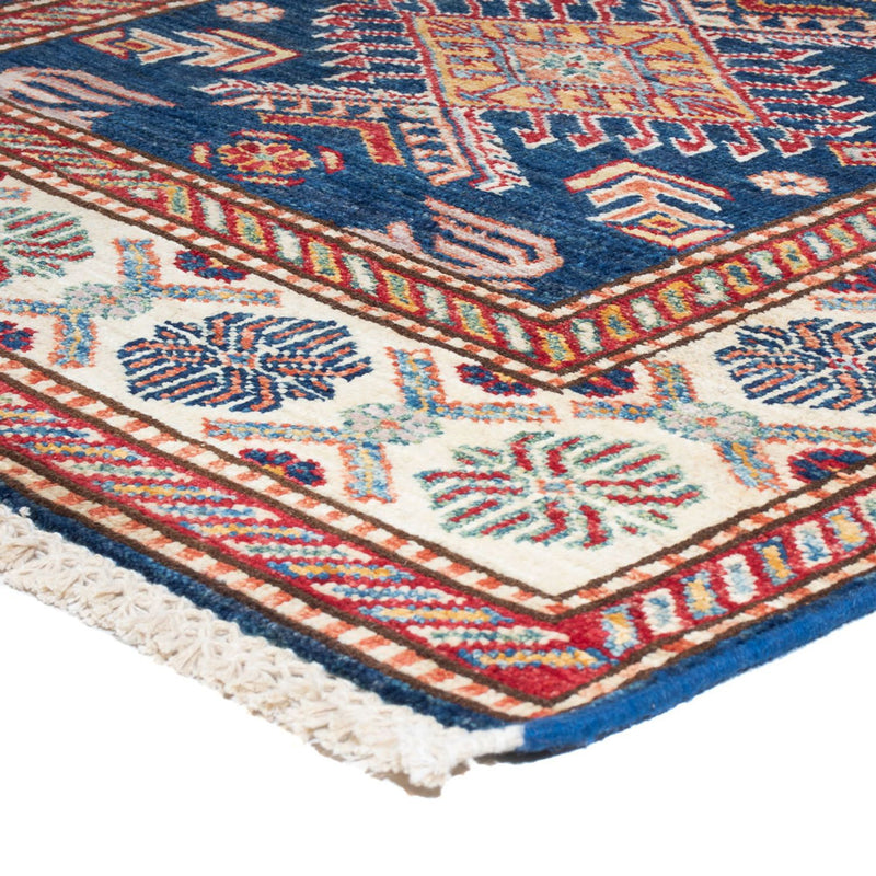 Tapis de couloir Tapis Ziegler - Kazak - 302 x 84 cm - bleu