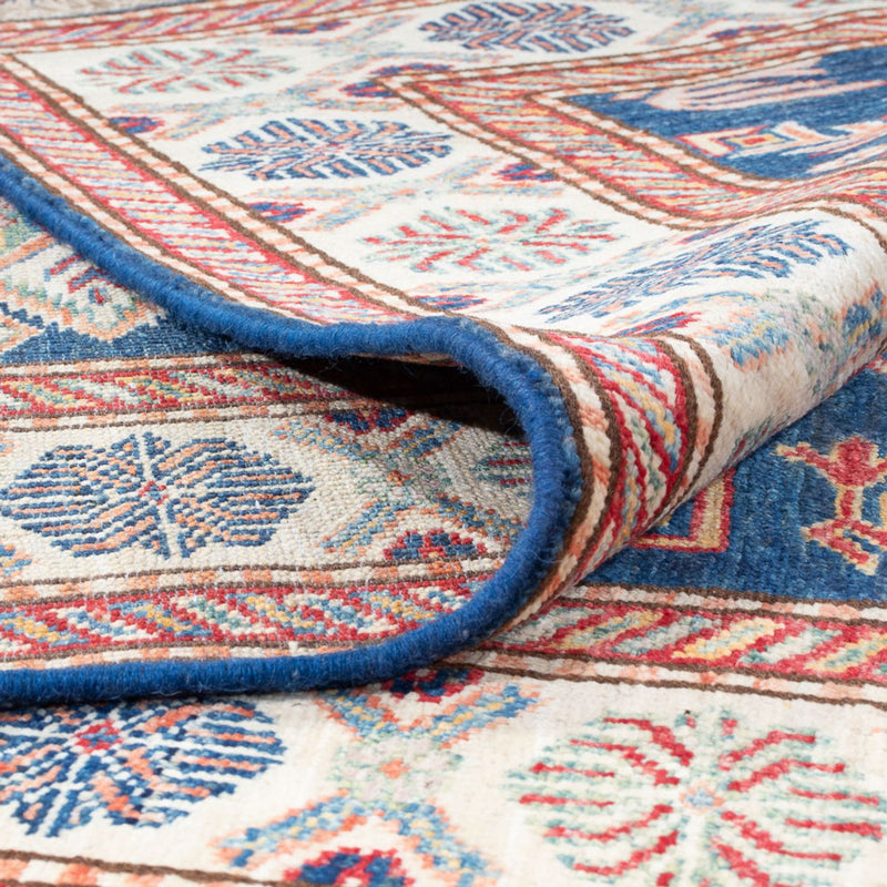 Tapis de couloir Tapis Ziegler - Kazak - 302 x 84 cm - bleu