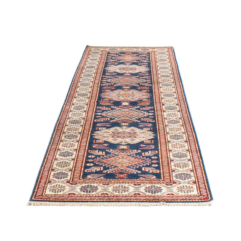 Tapis de couloir Tapis Ziegler - Kazak - 302 x 84 cm - bleu