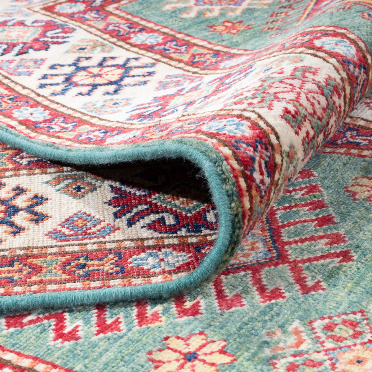 Tapis de couloir Tapis Ziegler - Kazak - 311 x 77 cm - vert