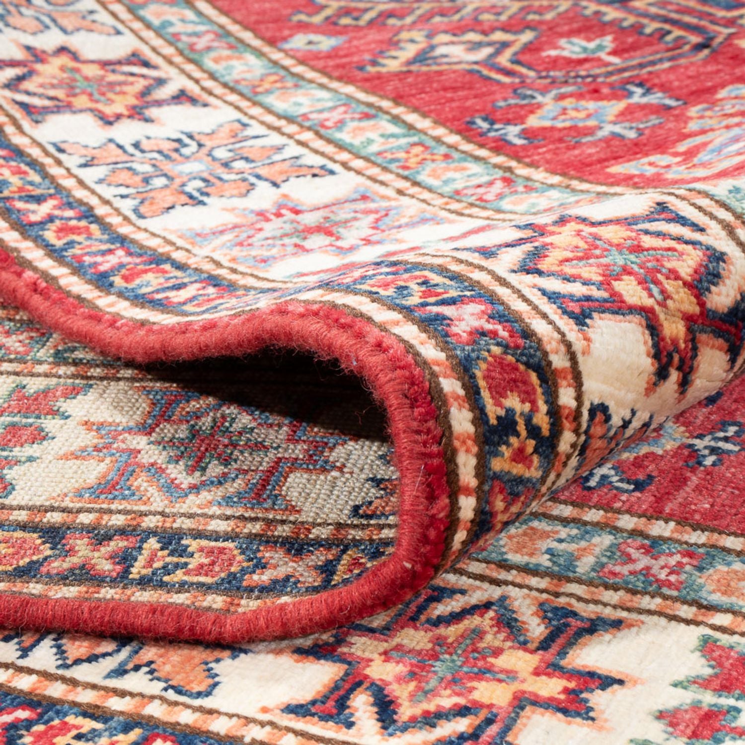 Tapis de couloir Tapis Ziegler - Kazak - 299 x 77 cm - rouge