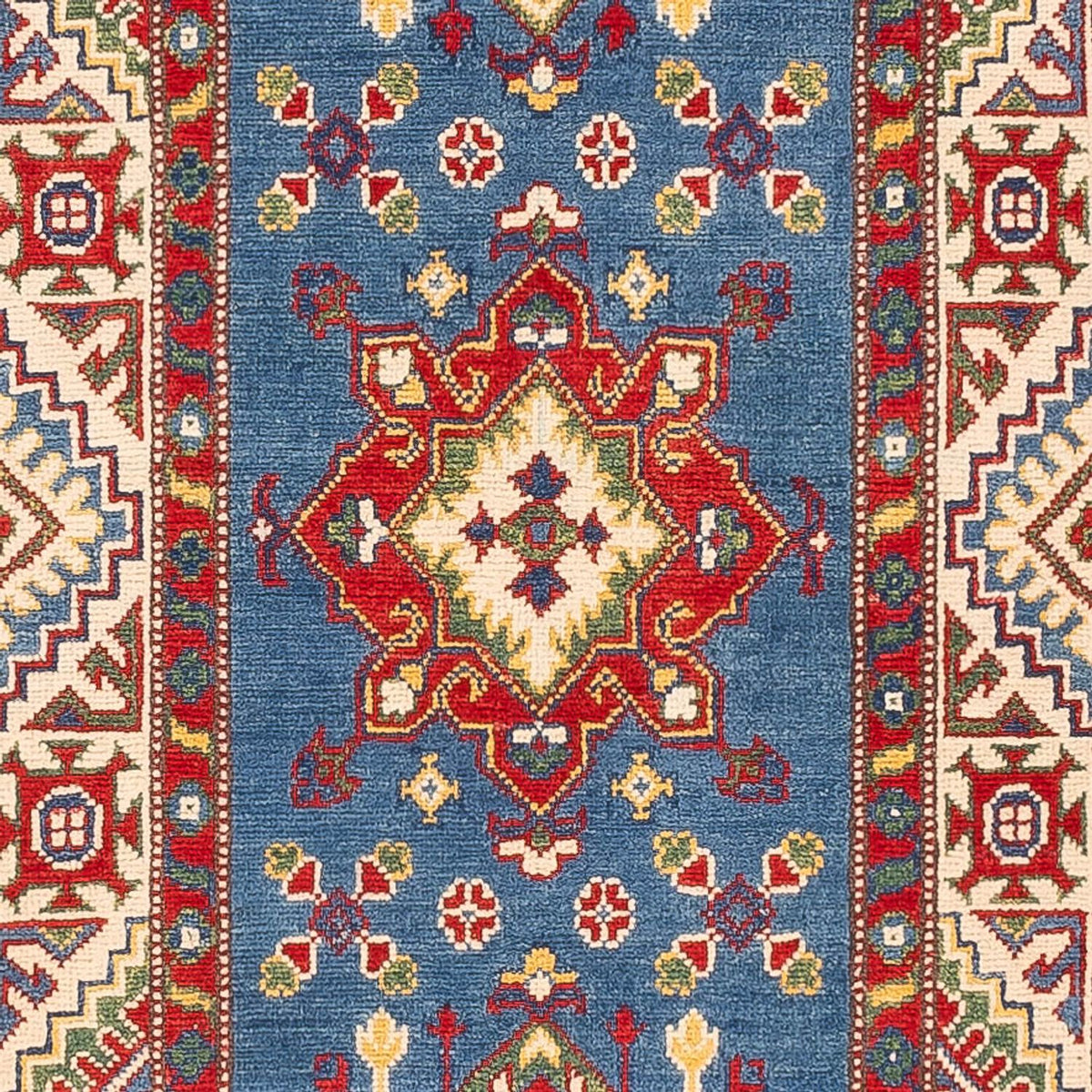 Tapis de couloir Tapis Ziegler - Kazak - 403 x 78 cm - bleu foncé