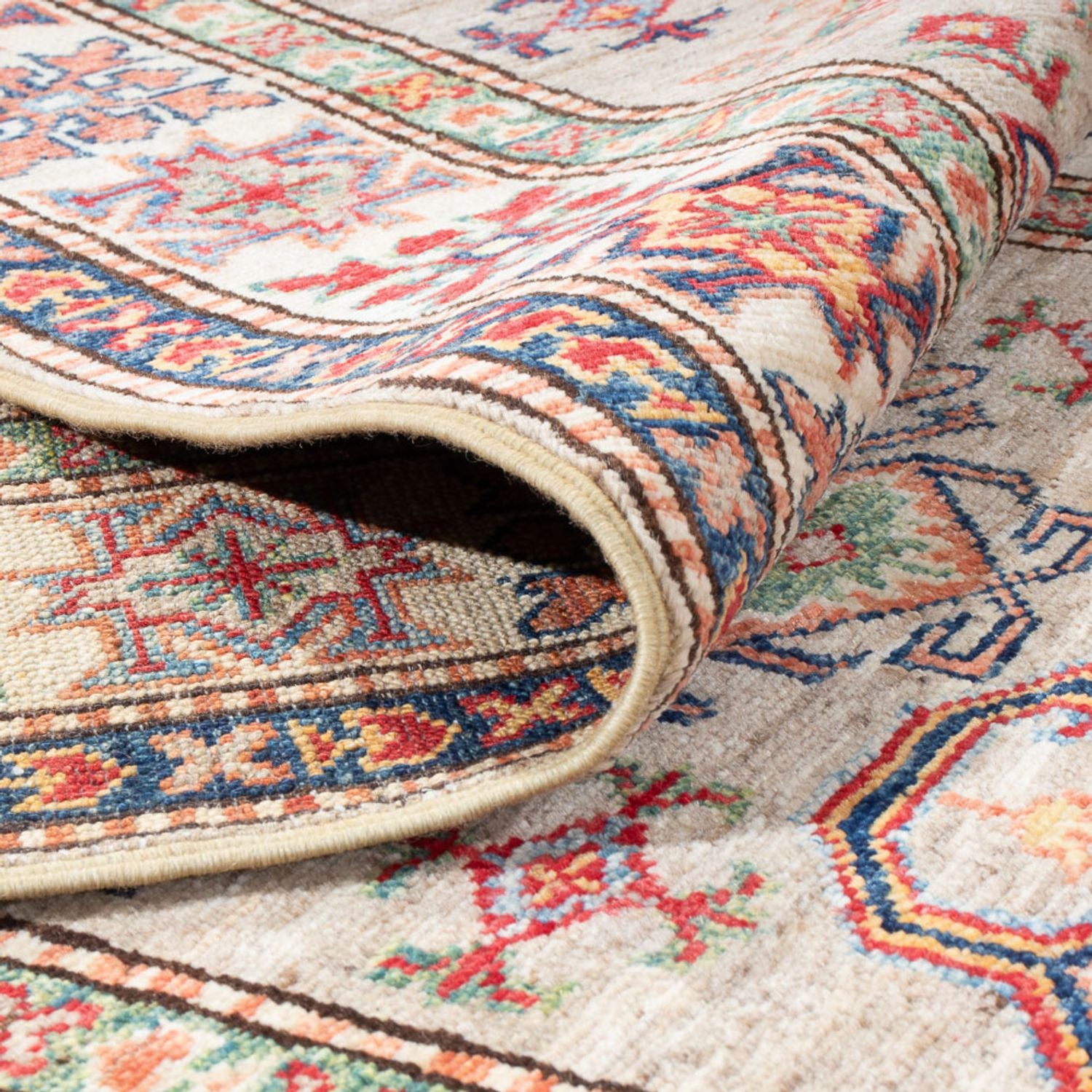 Tapis de couloir Tapis Ziegler - Kazak - 300 x 75 cm - beige foncé