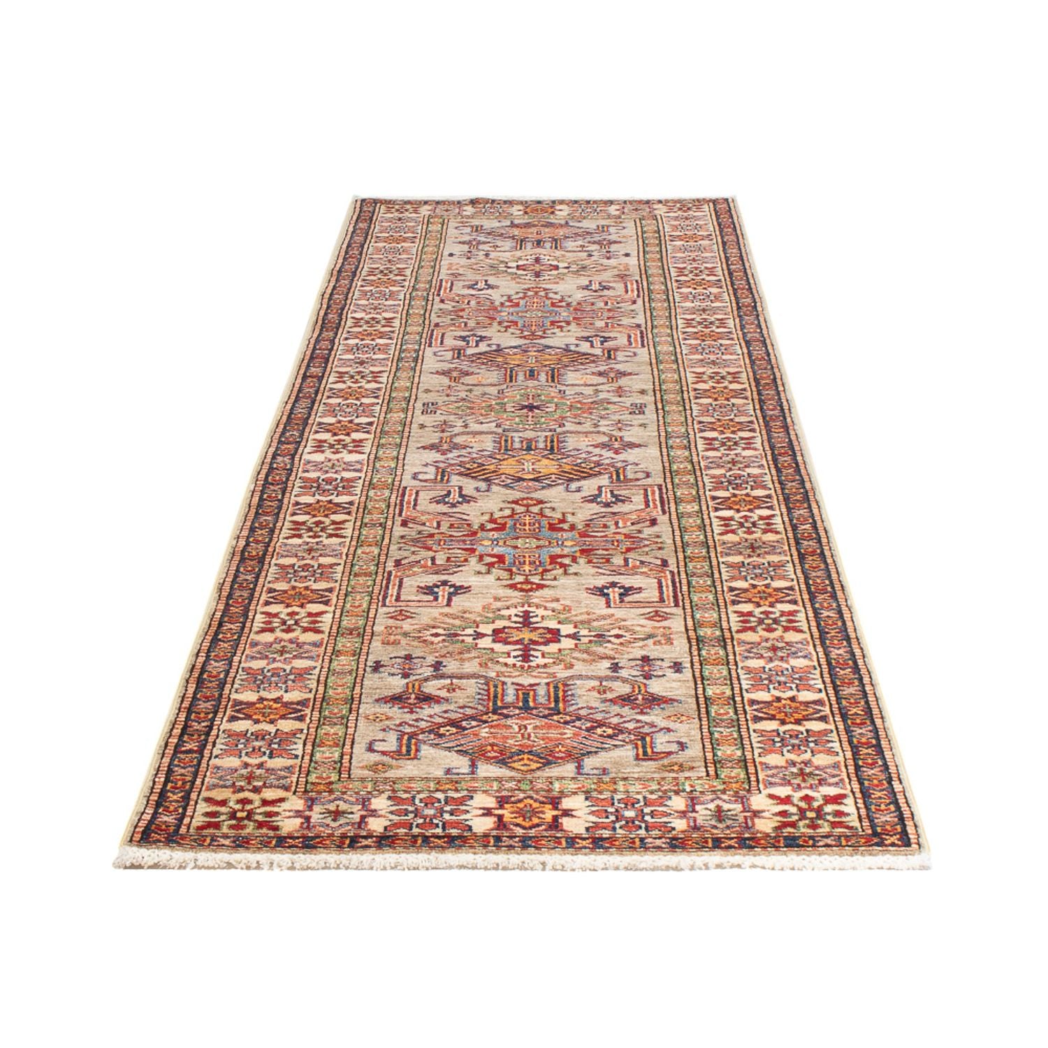 Tapis de couloir Tapis Ziegler - Kazak - 300 x 75 cm - beige foncé