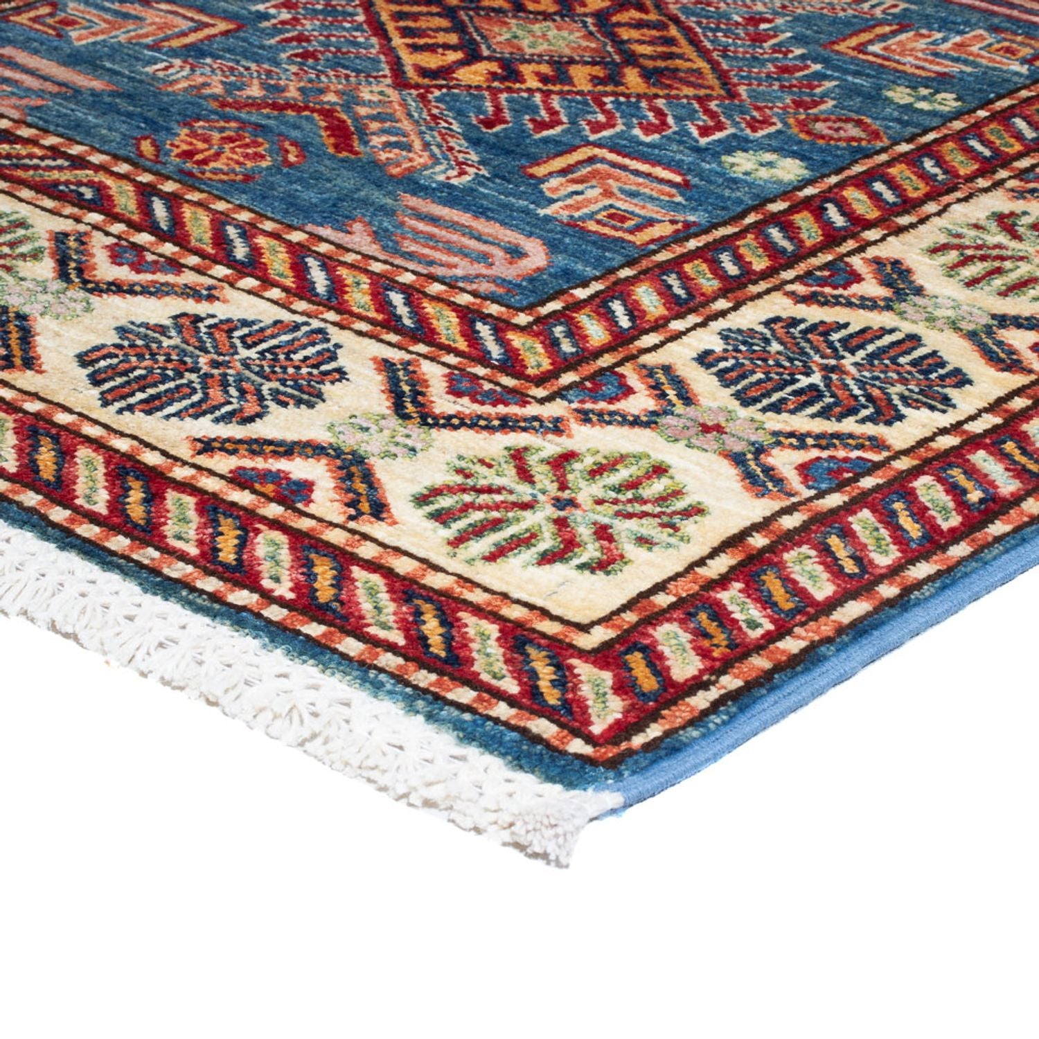 Tapis de couloir Tapis Ziegler - Kazak - 294 x 83 cm - bleu