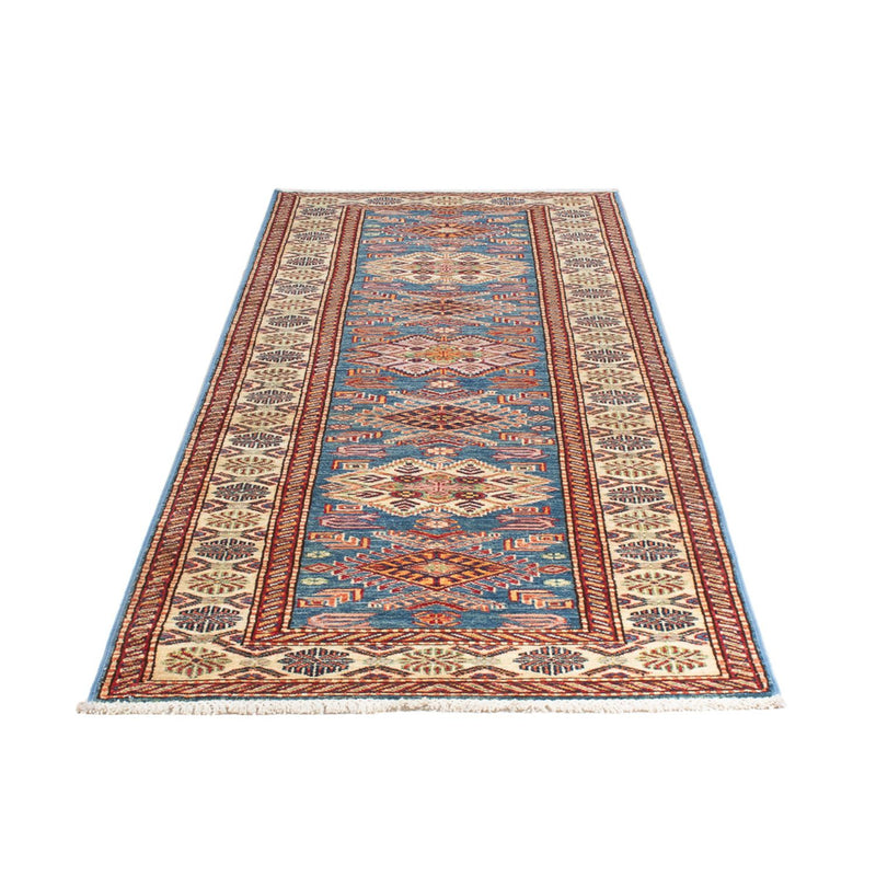 Tapis de couloir Tapis Ziegler - Kazak - 294 x 83 cm - bleu