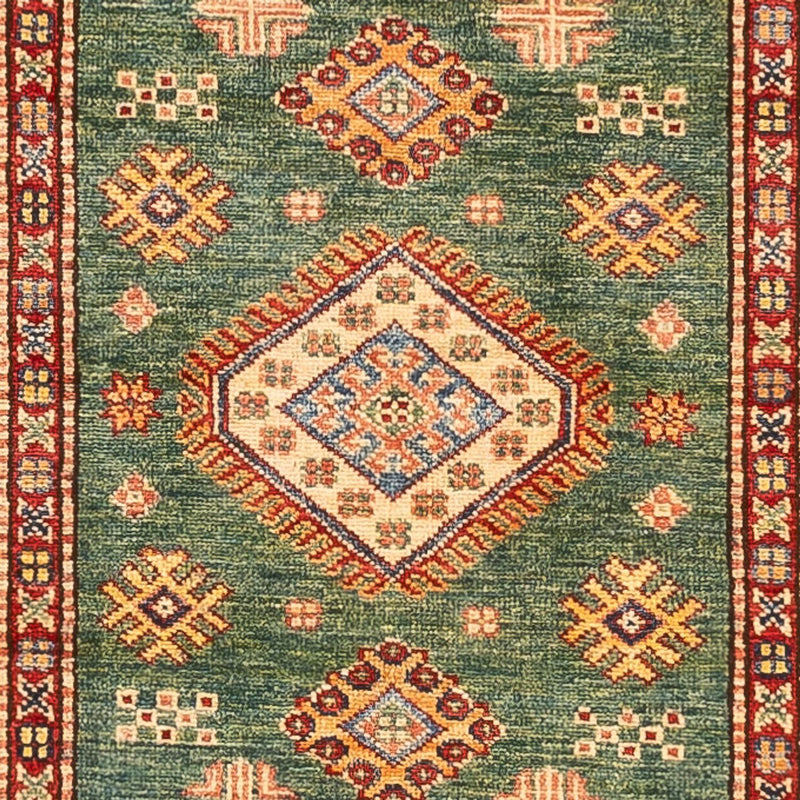 Tapis de couloir Tapis Ziegler - Kazak - 302 x 78 cm - vert