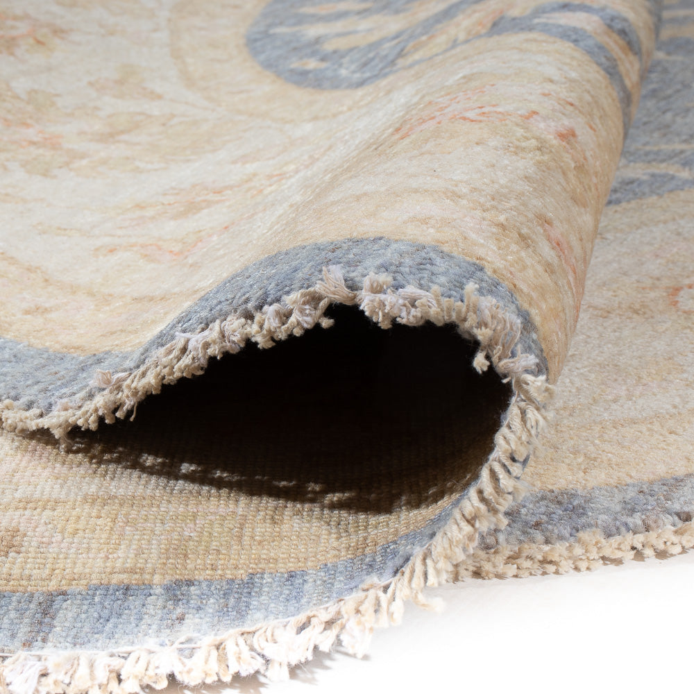 Tapis Ziegler ronde  - 247 x 248 cm - bleu pétrole