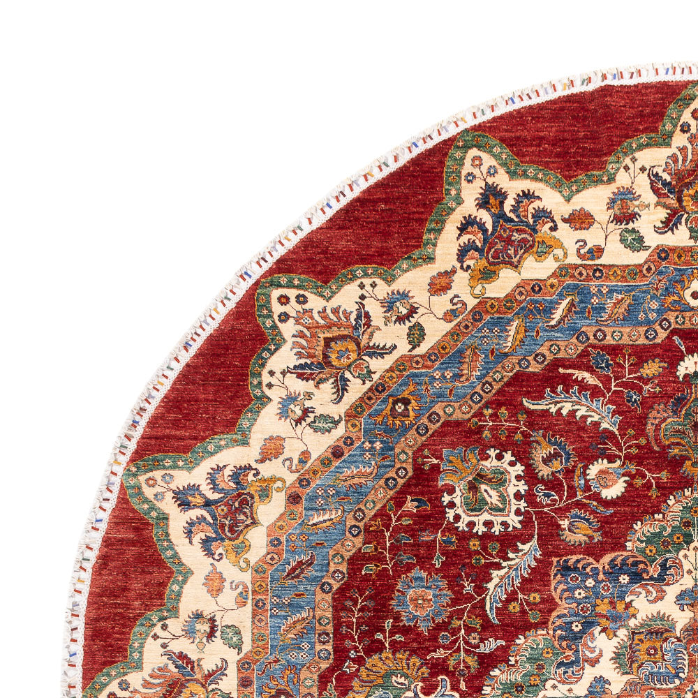 Tapis Ziegler - Kazak ronde  - 302 x 297 cm - multicolore