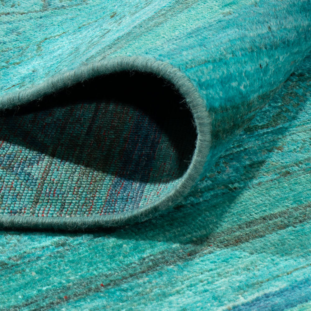 Tapis Ziegler - Moderne - Vintage/Overdyed - 248 x 202 cm - turquoise
