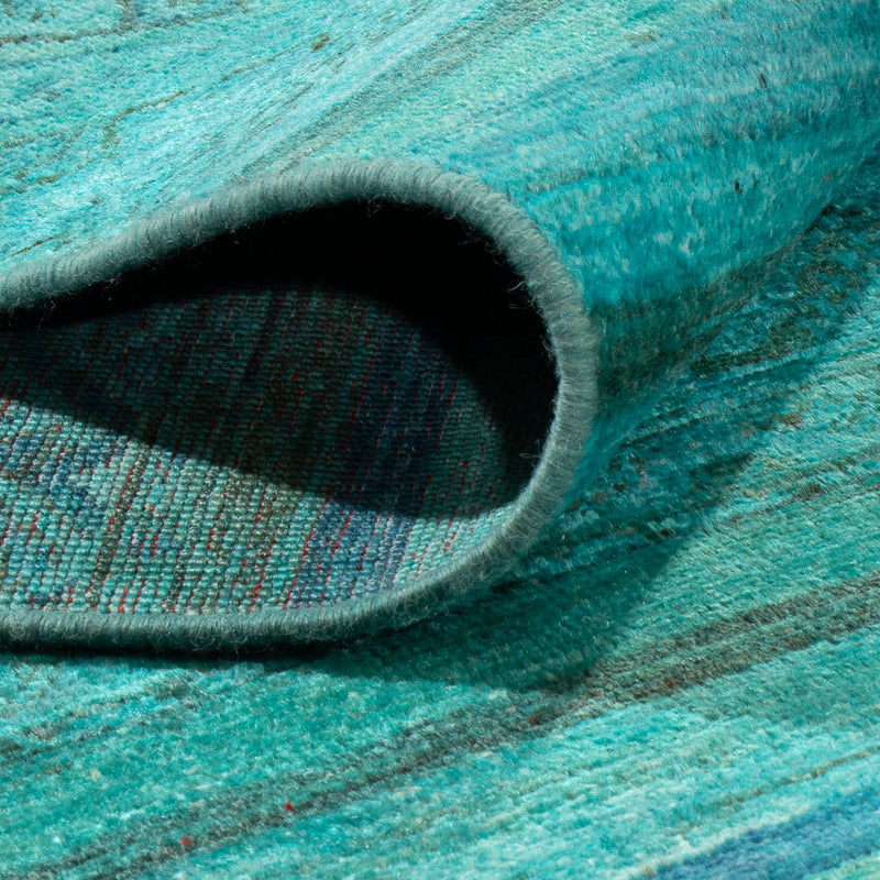 Tapis Ziegler - Moderne - Vintage/Overdyed - 248 x 202 cm - turquoise