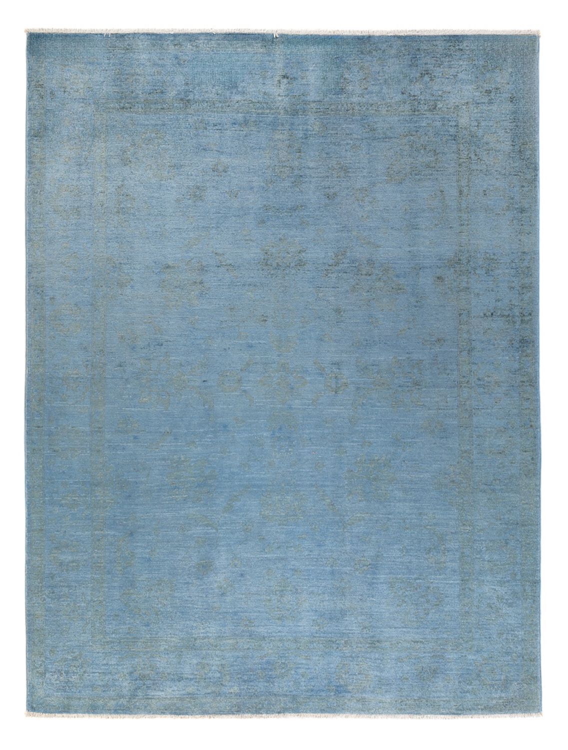 Tapis Ziegler - Moderne - Vintage/Overdyed - 231 x 169 cm - bleu de mer