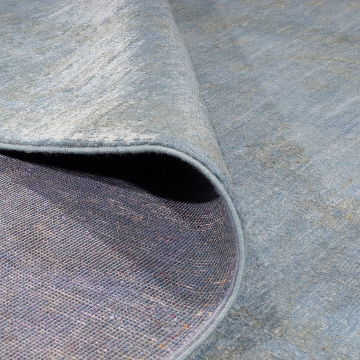 Tapis Ziegler - Moderne - Vintage/Overdyed - 231 x 169 cm - bleu de mer