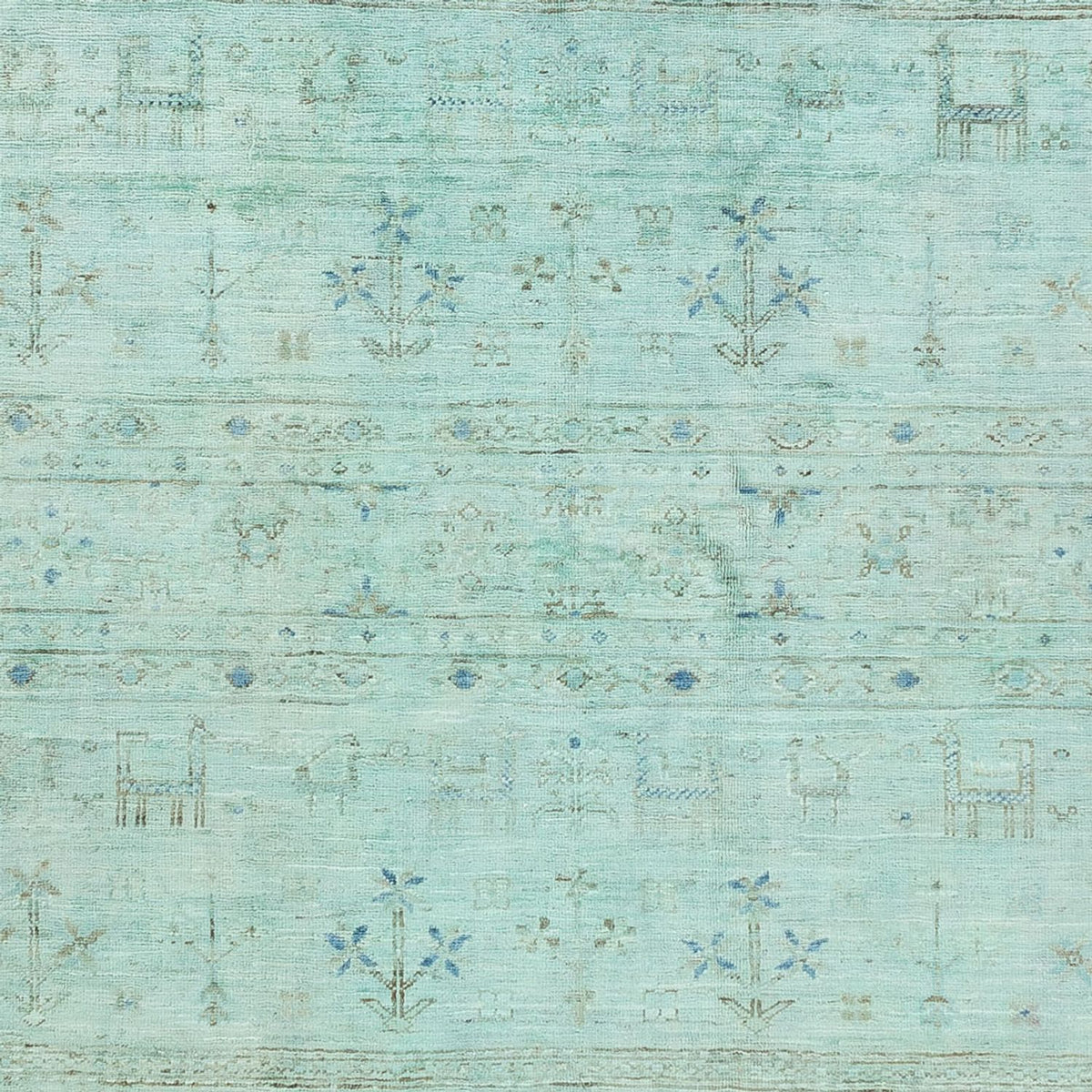 Tapis Ziegler - Moderne - 237 x 164 cm - turquoise
