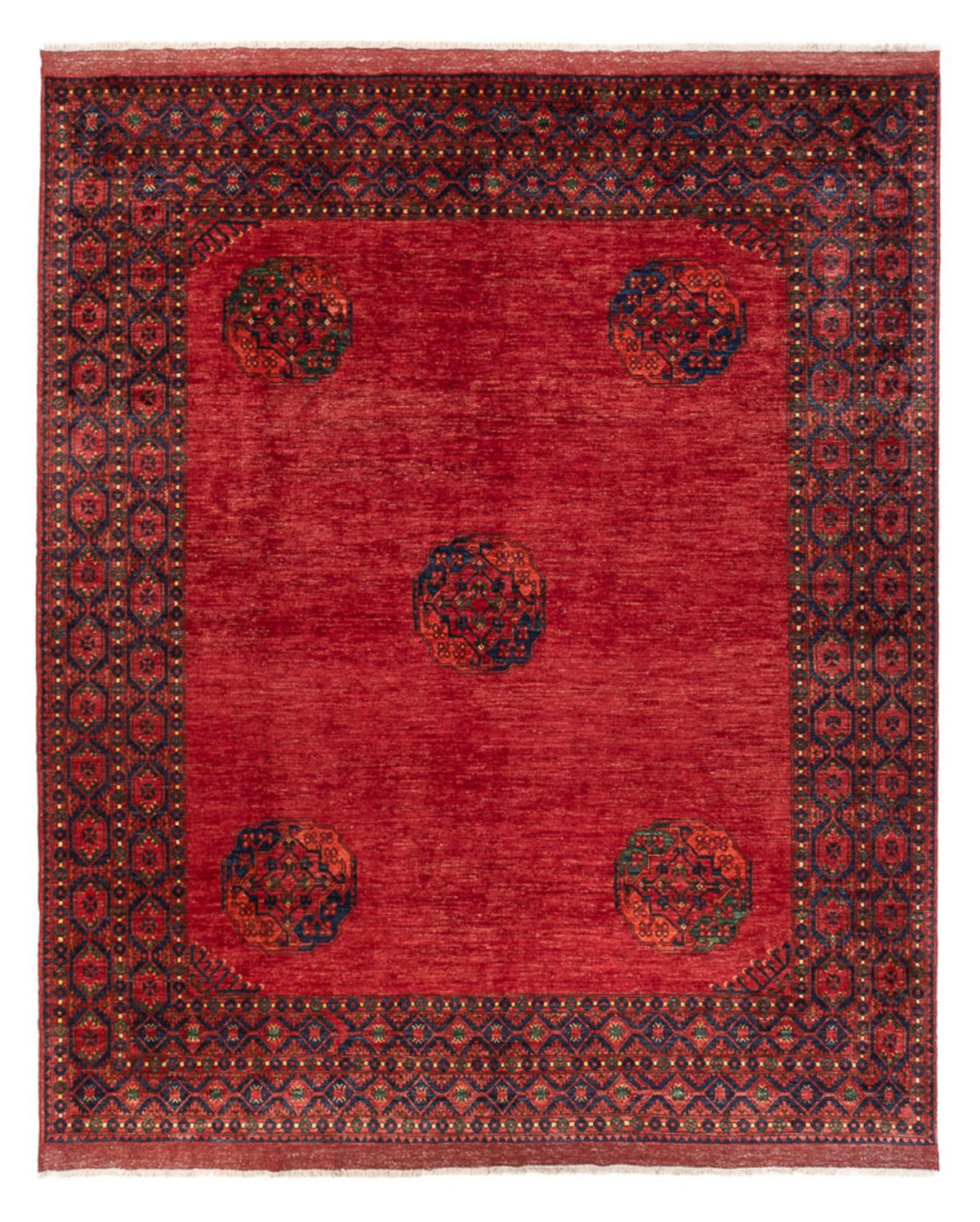Tapis afghan - 301 x 255 cm - rouge