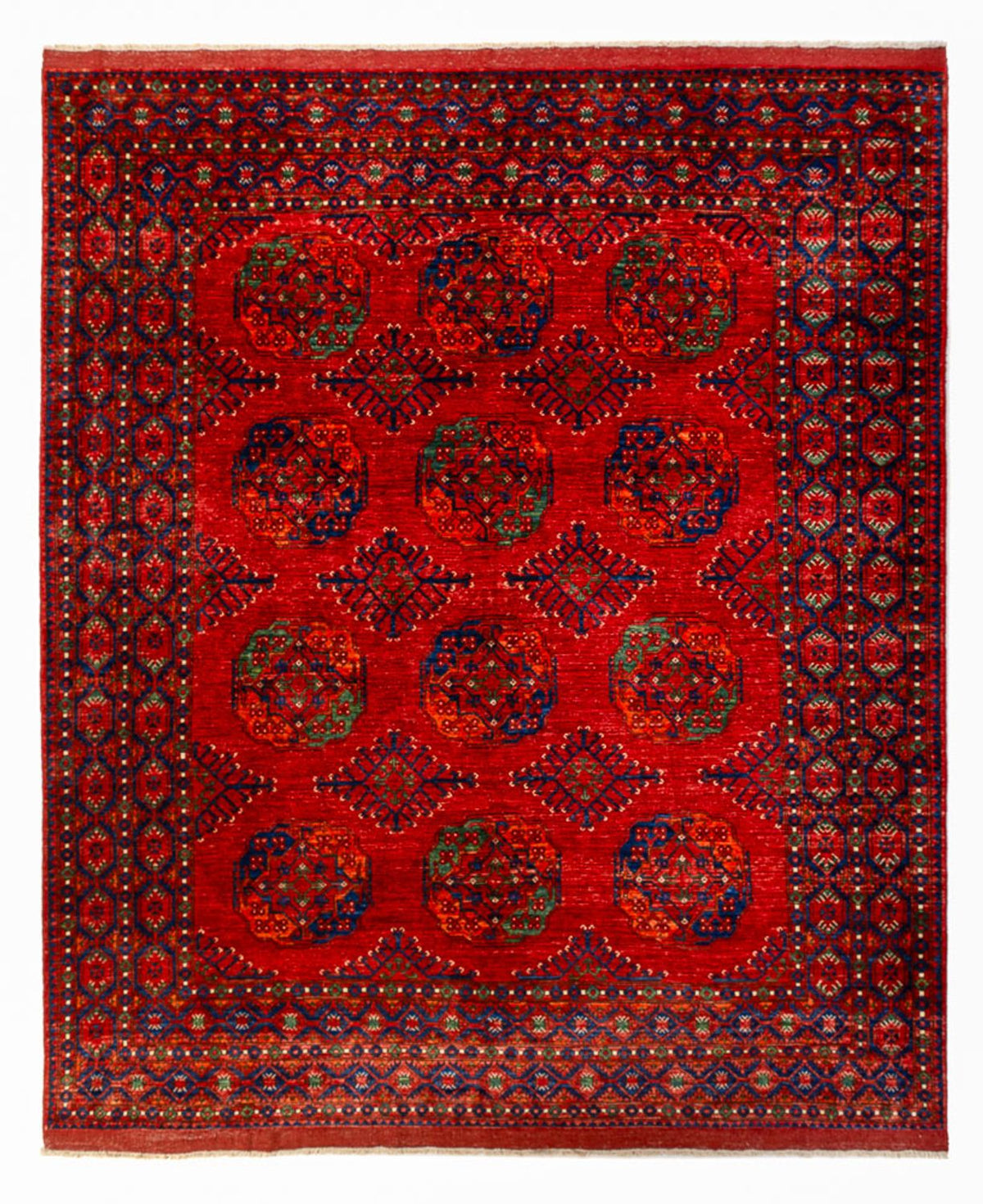 Tapis afghan - 300 x 251 cm - rouge