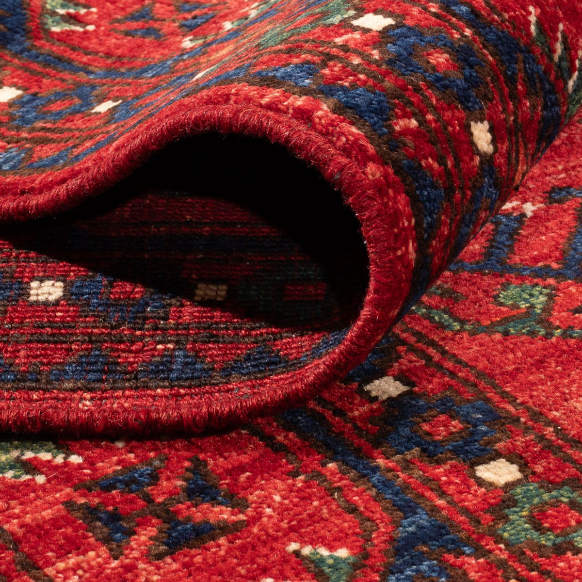 Tapis afghan - 300 x 251 cm - rouge