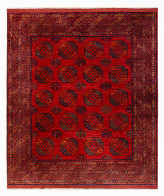 Tapis afghan - 298 x 257 cm - rouge