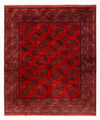 Tapis afghan - 298 x 257 cm - rouge