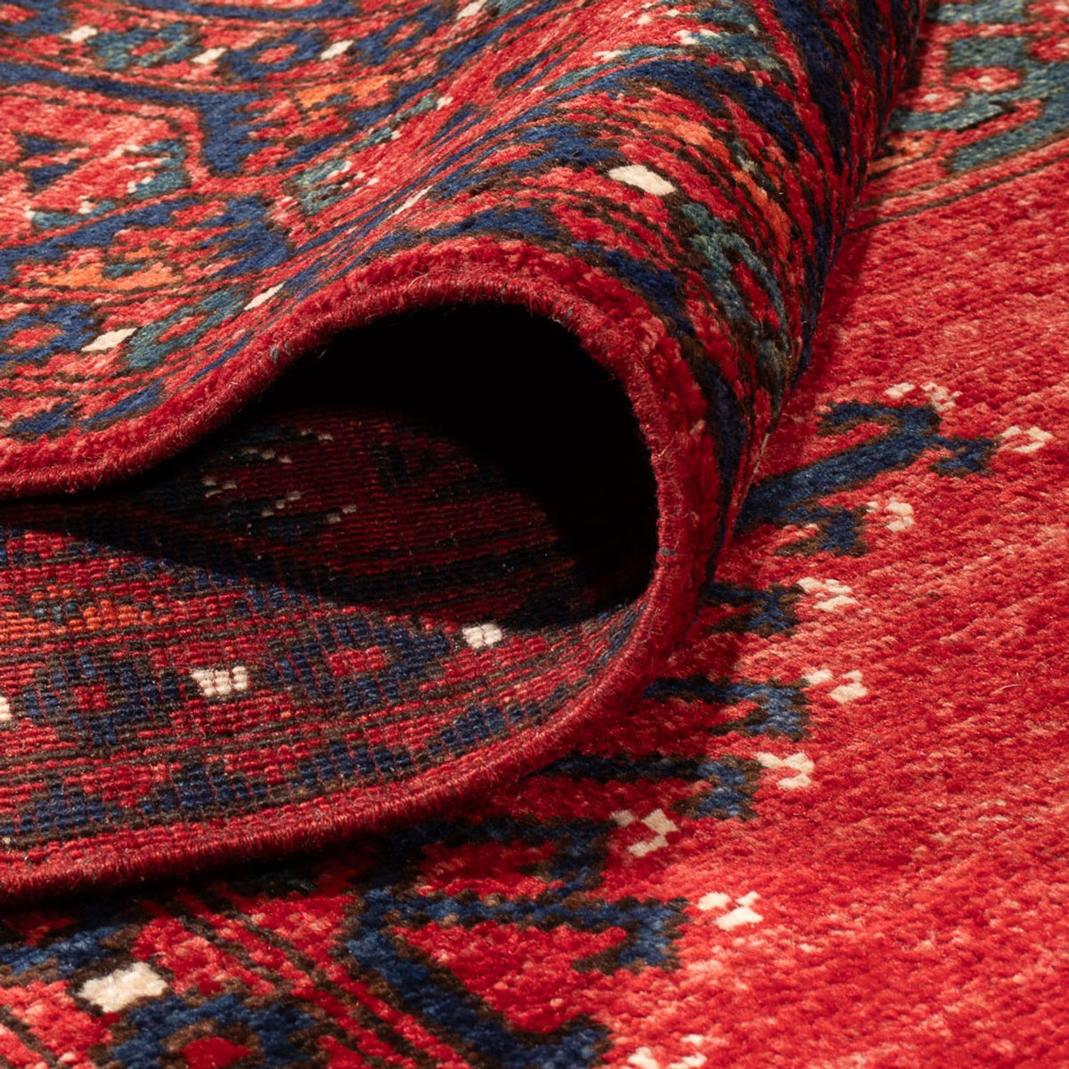 Tapis afghan - 298 x 256 cm - rouge