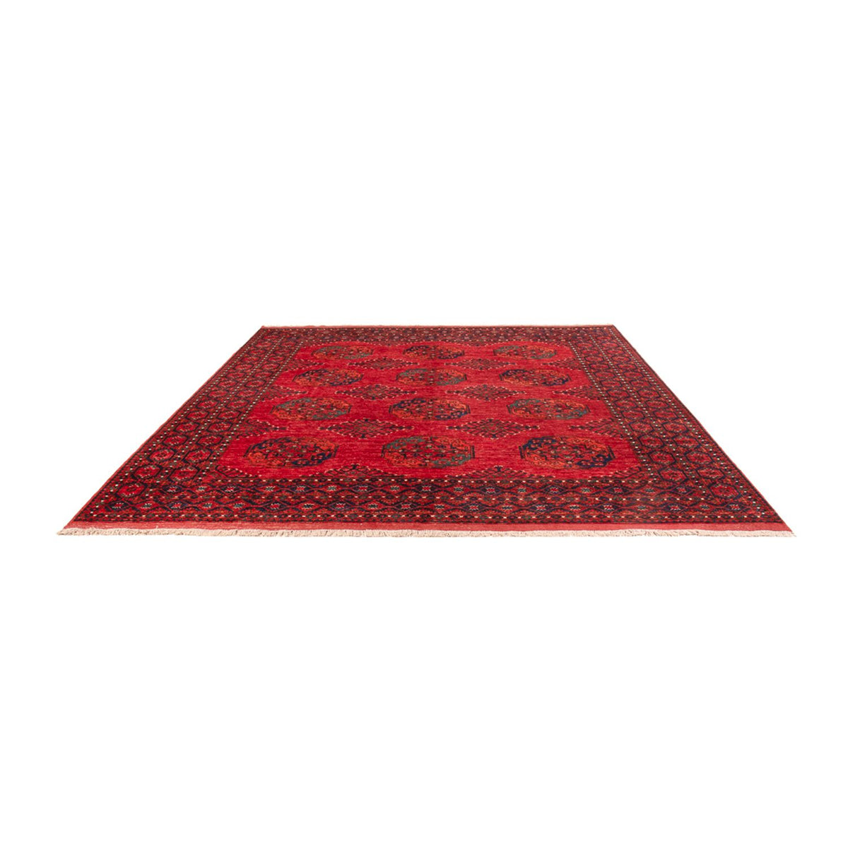 Tapis afghan - 298 x 256 cm - rouge