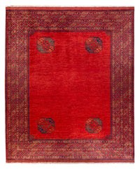 Tapis afghan - 297 x 256 cm - rouge