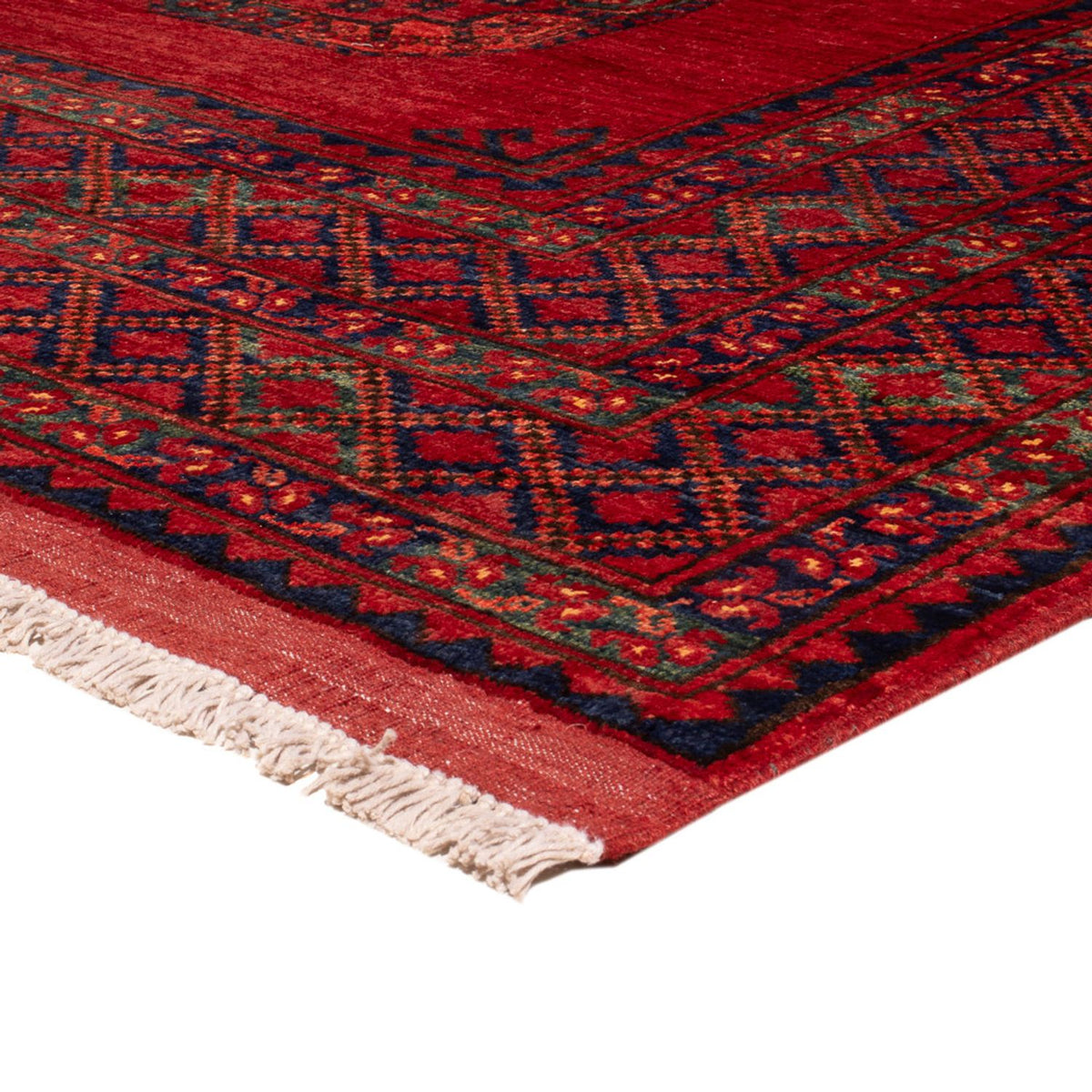 Tapis afghan - 297 x 256 cm - rouge