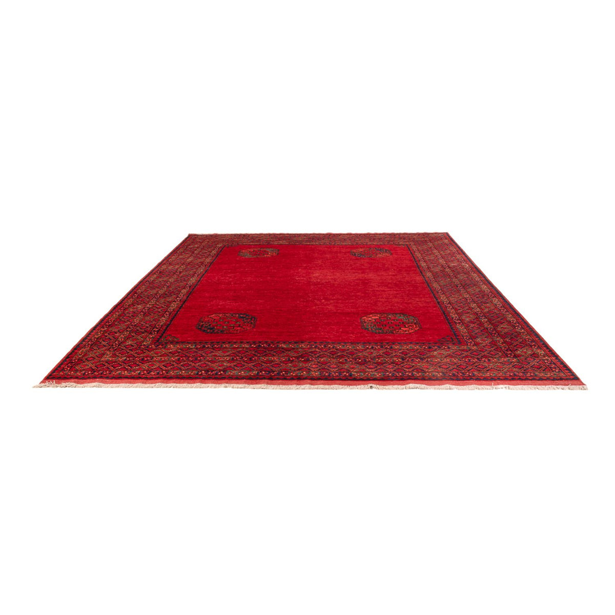 Tapis afghan - 297 x 256 cm - rouge